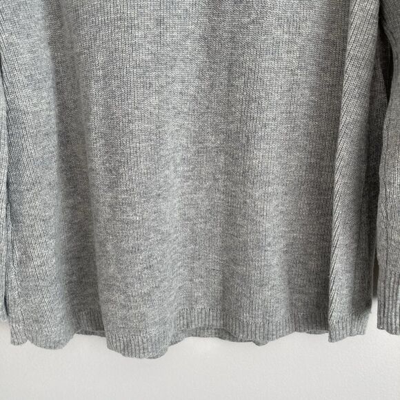 Soft Surroundings Womens V Neck Sweater Large Pullover Wool Alpaca Blend Gray - Picture 10 of 12